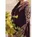 F-7313 PURPLE FLORAL LUSTER STRAIGHT CUT VELVET SALWAR SUIT